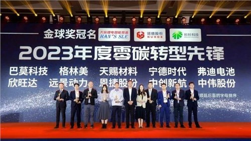 BWIN必赢股份荣获“2023 高工金球奖——年度零碳转型先锋”